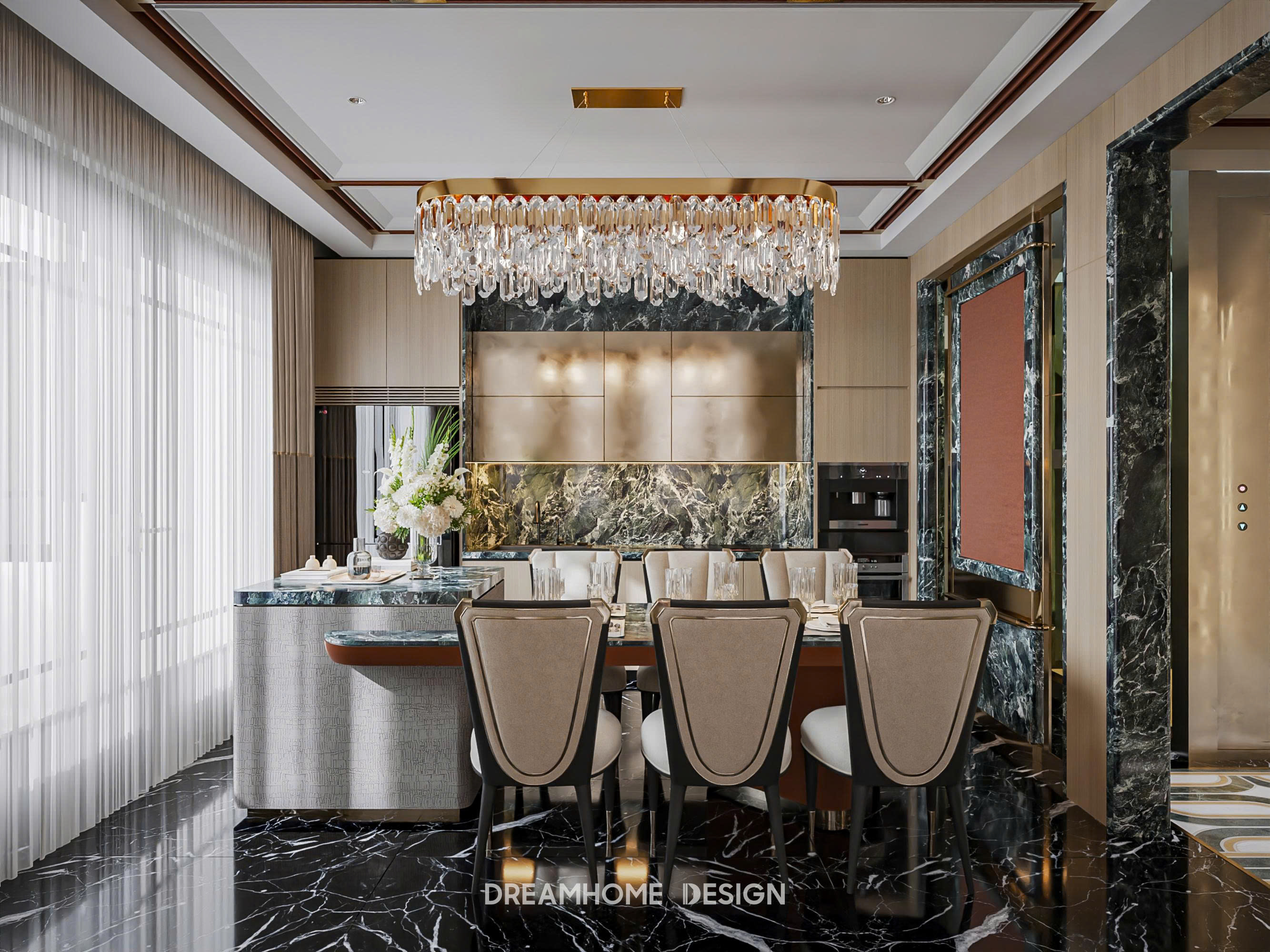 thiết kế nội thất biệt thự hoa anh đào