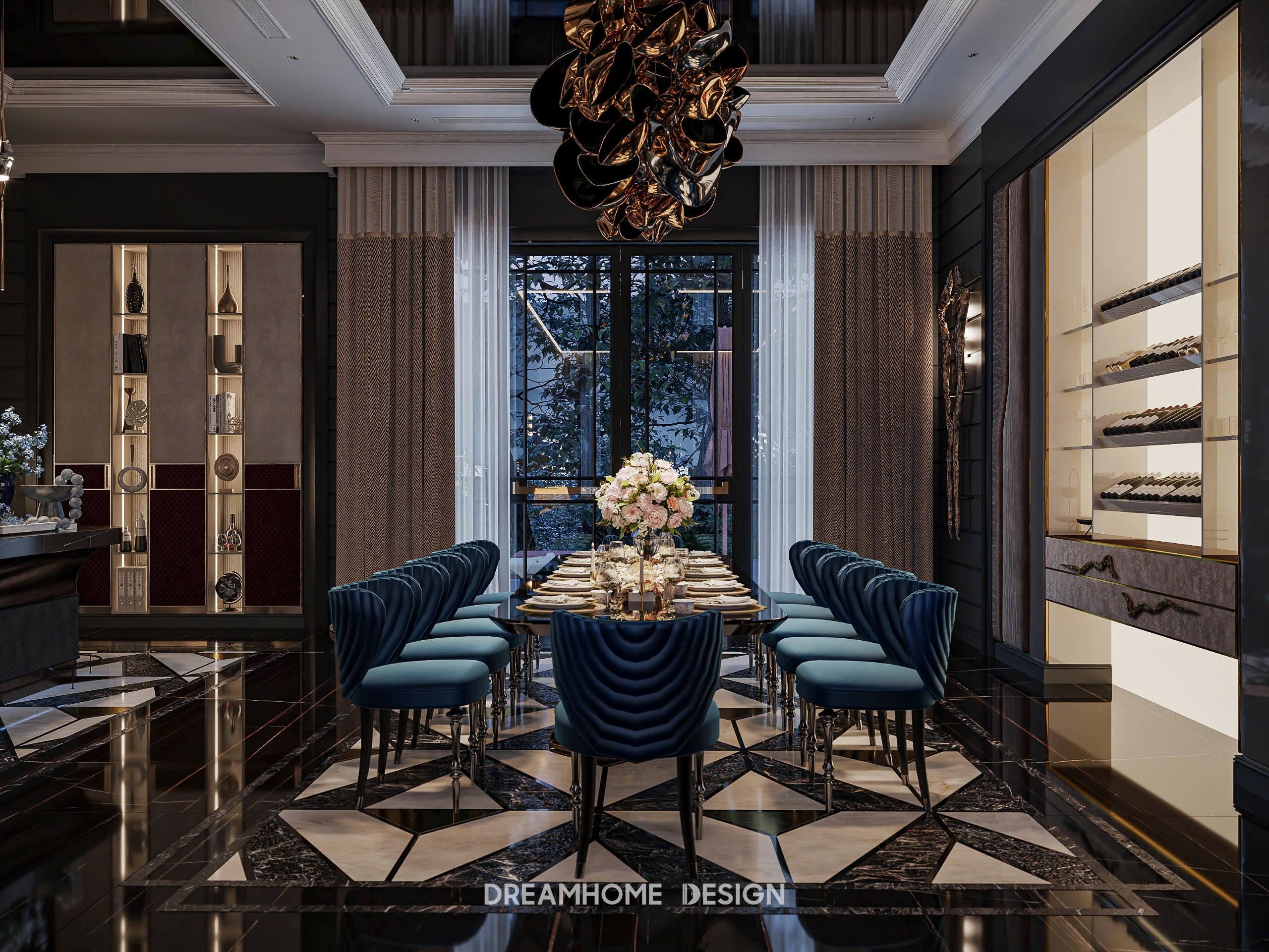 thiết kế nội thất penthouse sunshine golden 