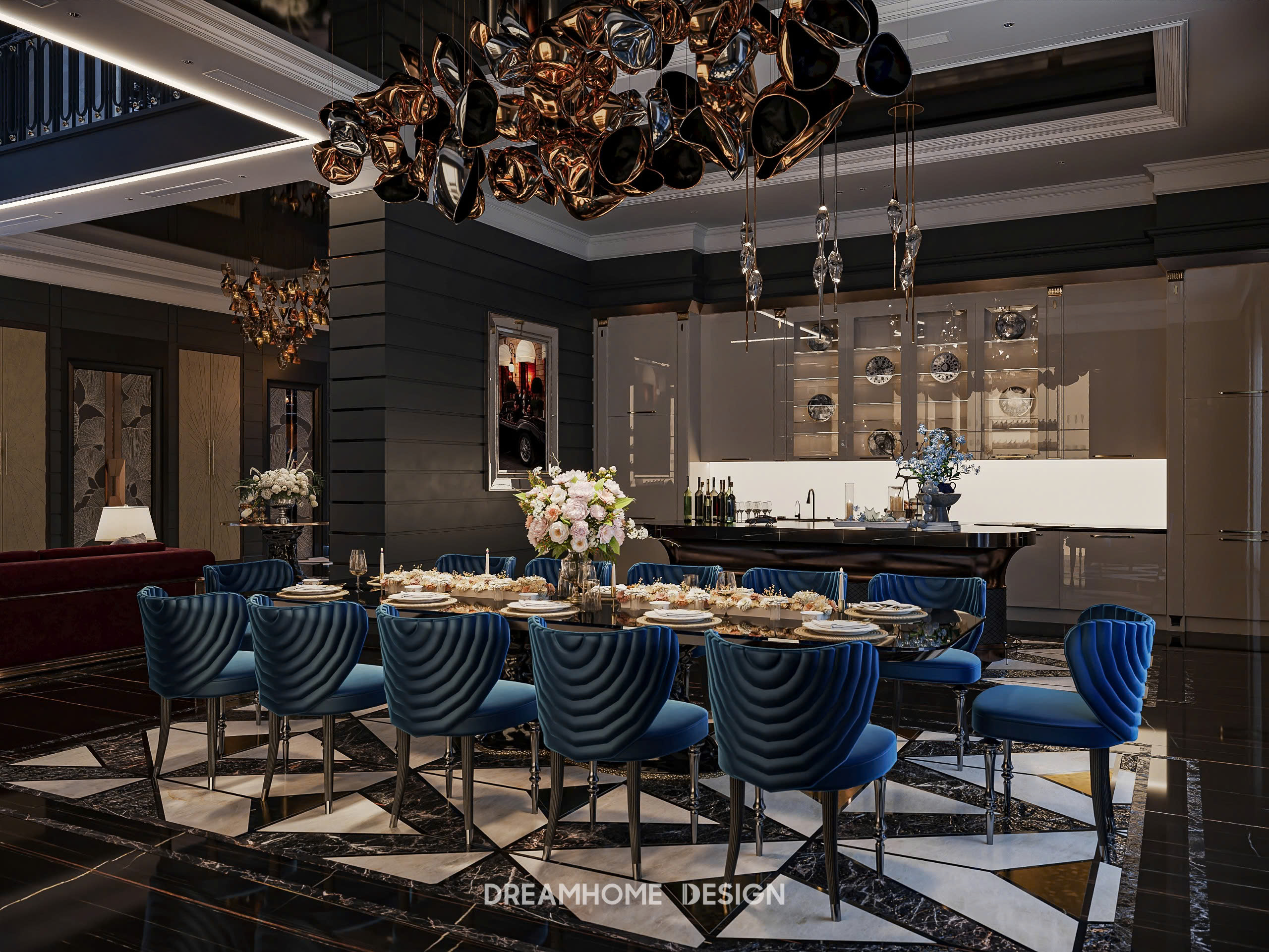thiết kế nội thất penthouse sunshine golden 