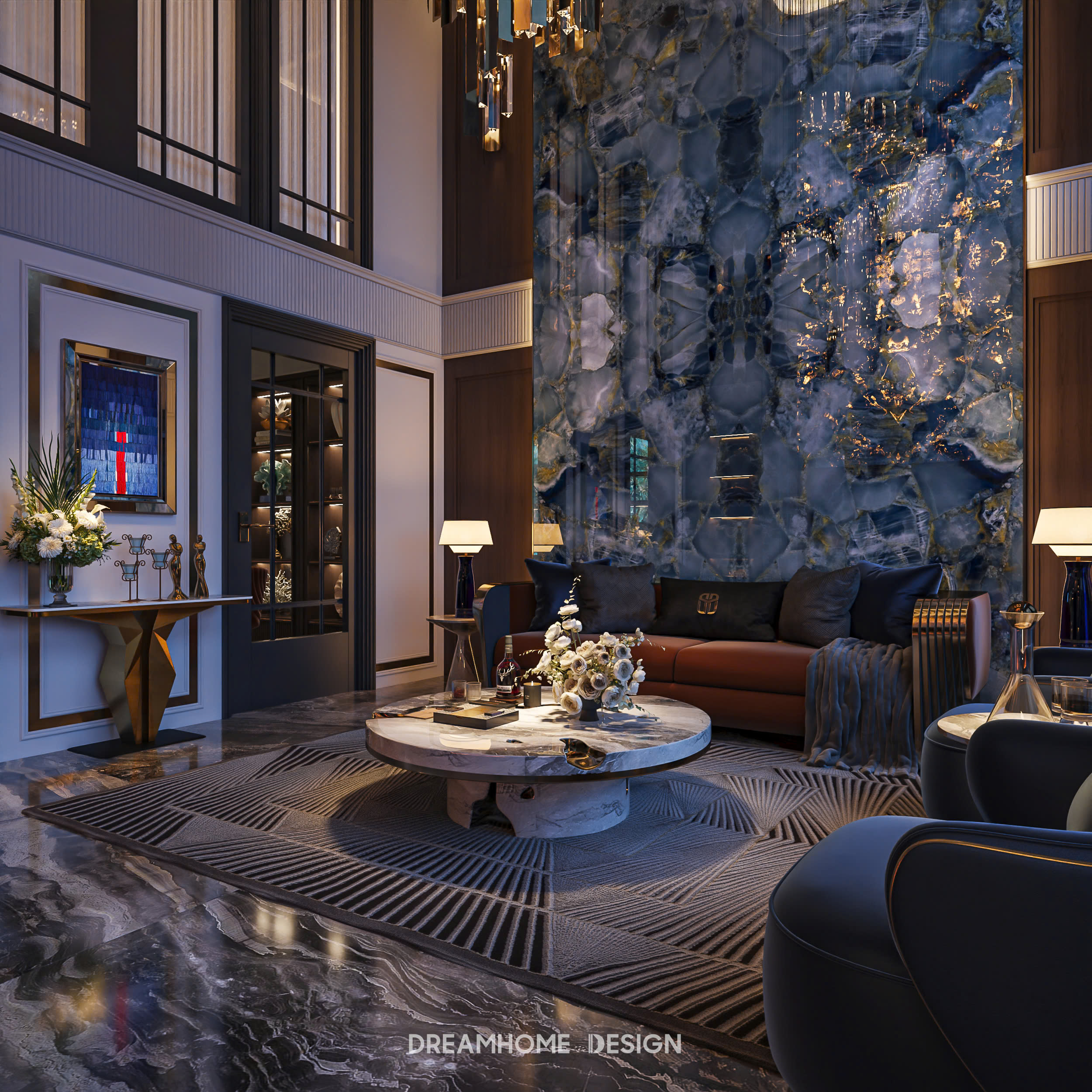 thiết kế nội thất penthouse sunshine golden 