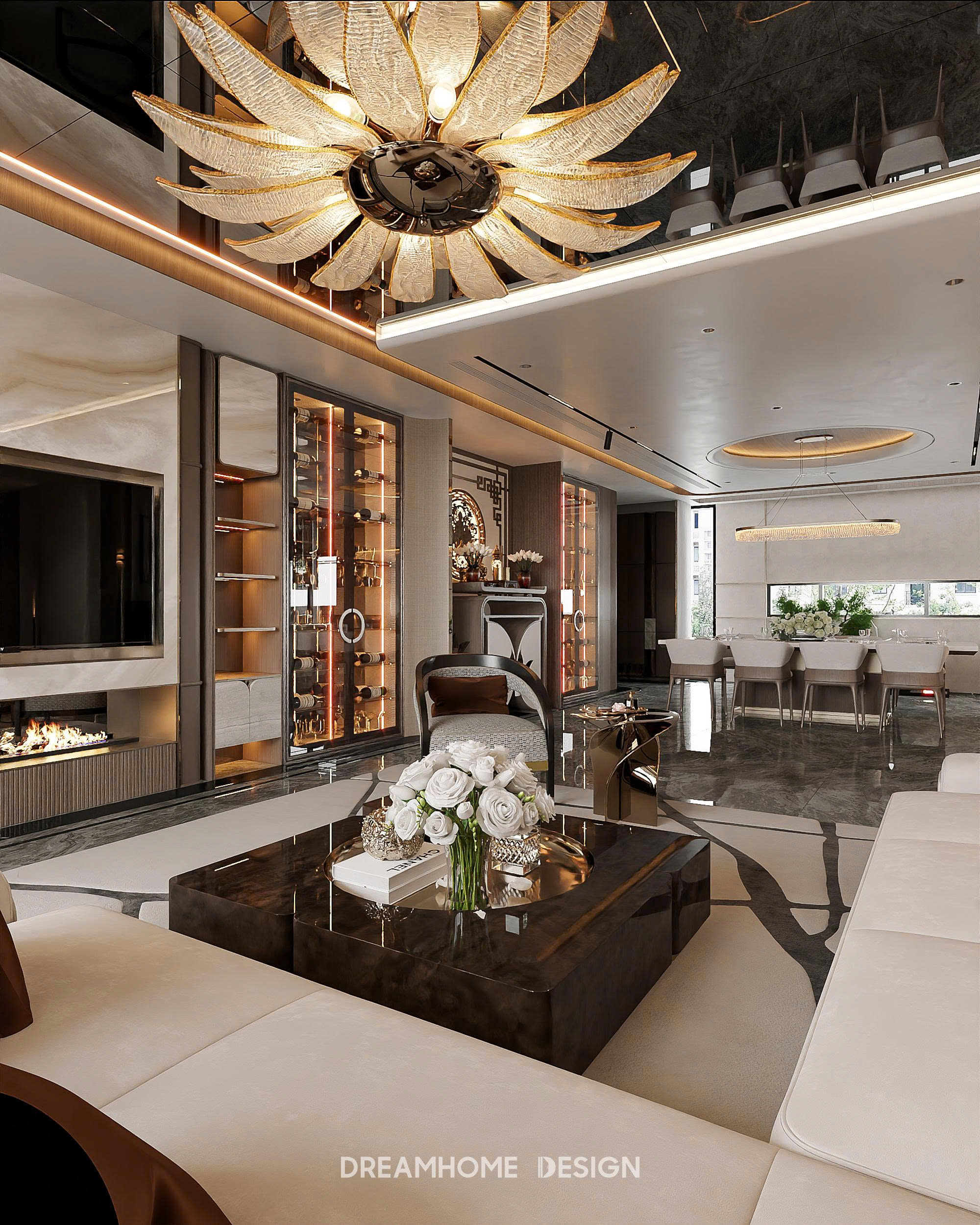 thiết kế nội thất penthouse sunshine golden 