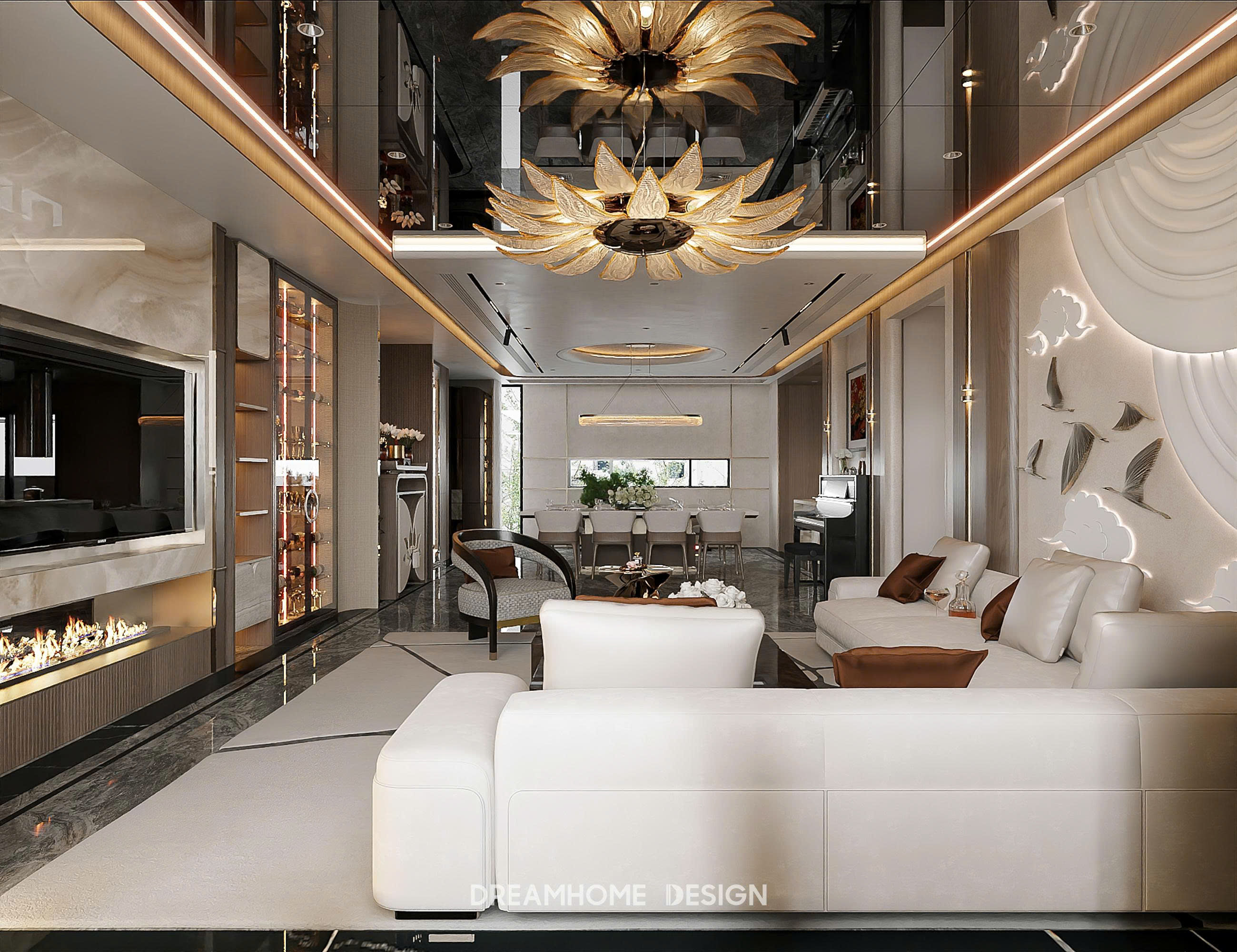 thiết kế nội thất penthouse sunshine golden 