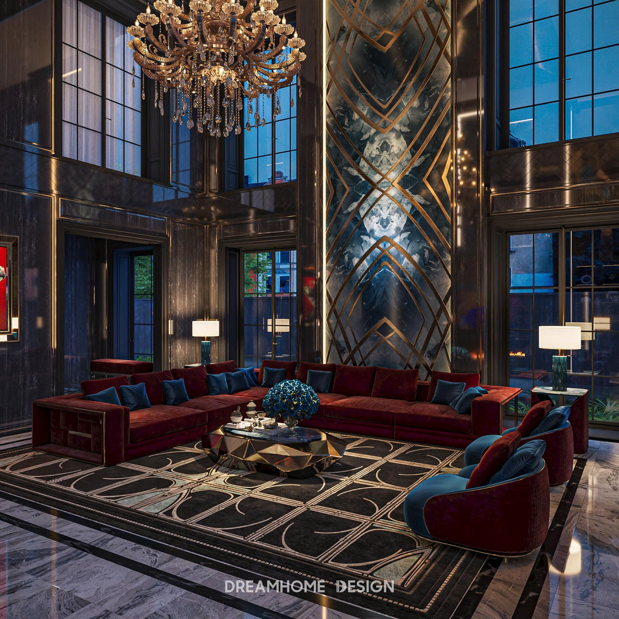 thiết kế nội thất penthouse sunshine golden