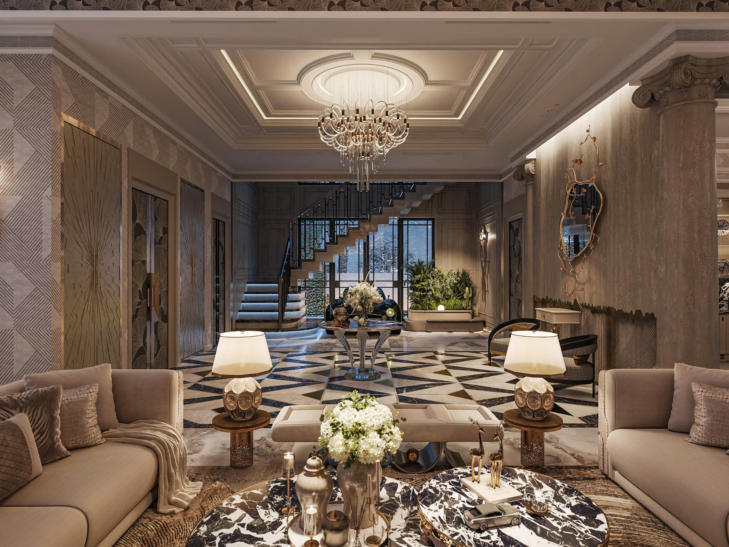 thiết kế nội thất penthouse the zei