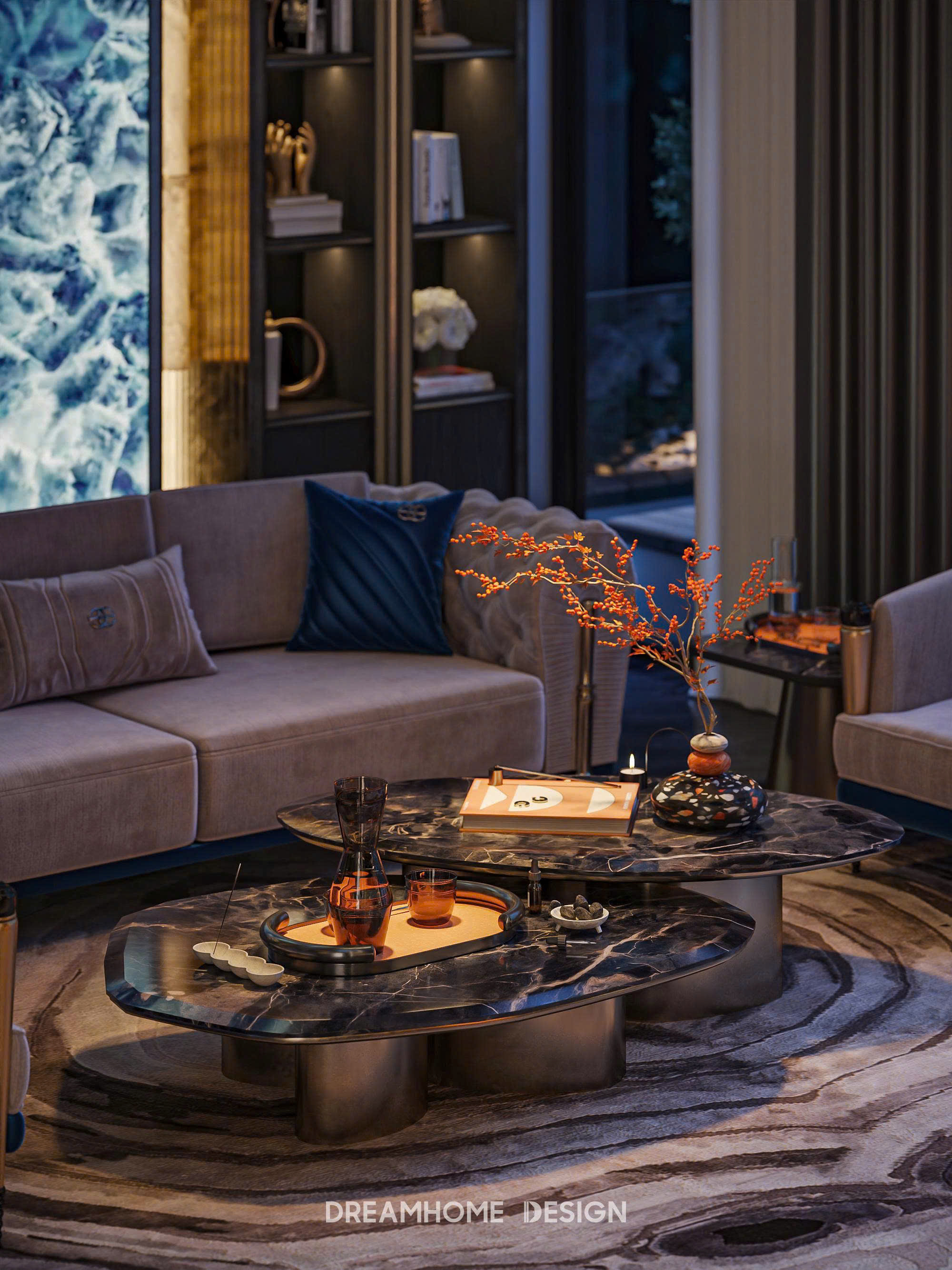 thiết kế nội thất penthouse the zei