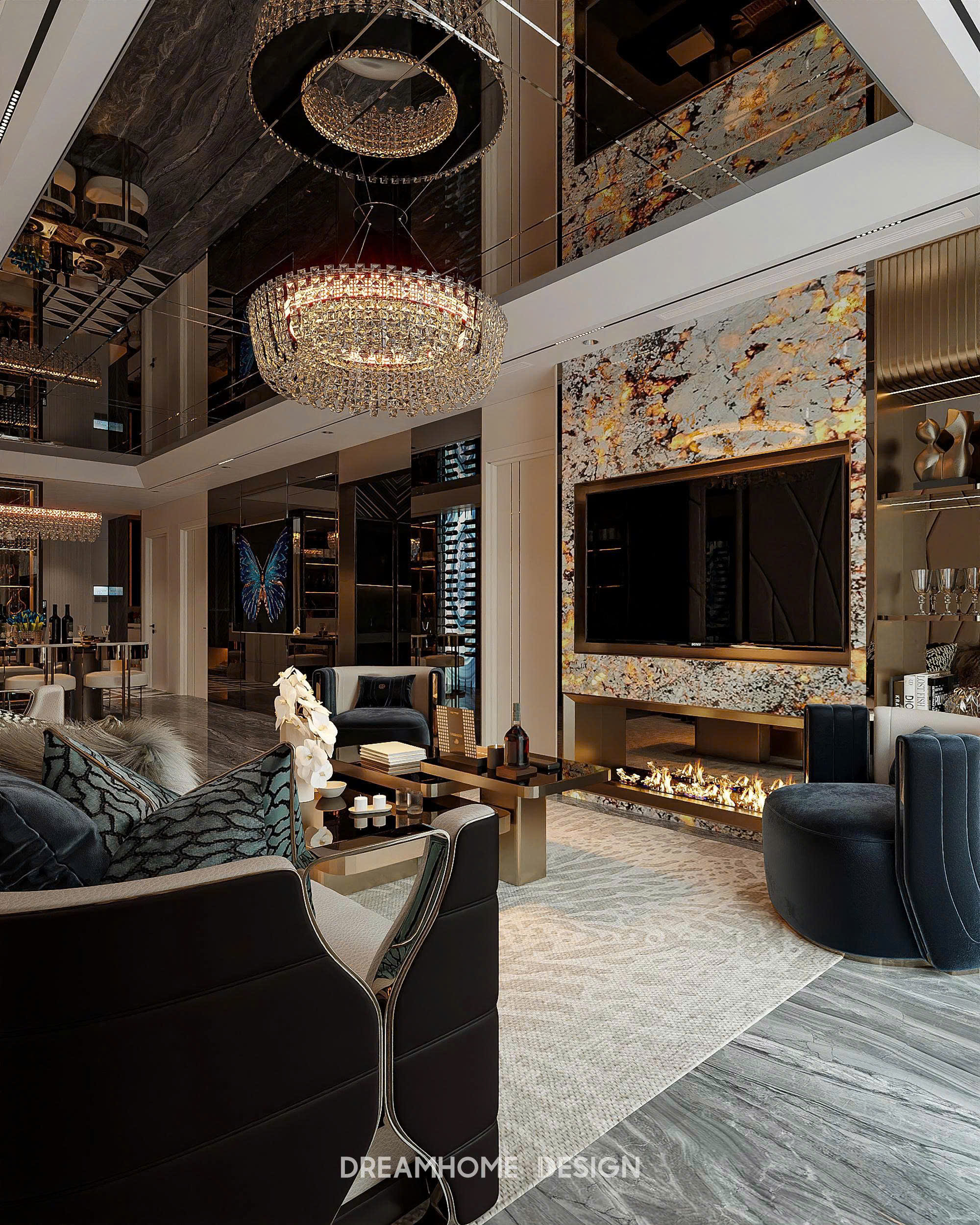 thiết kế nội thất penthouse sunshine city ciputra