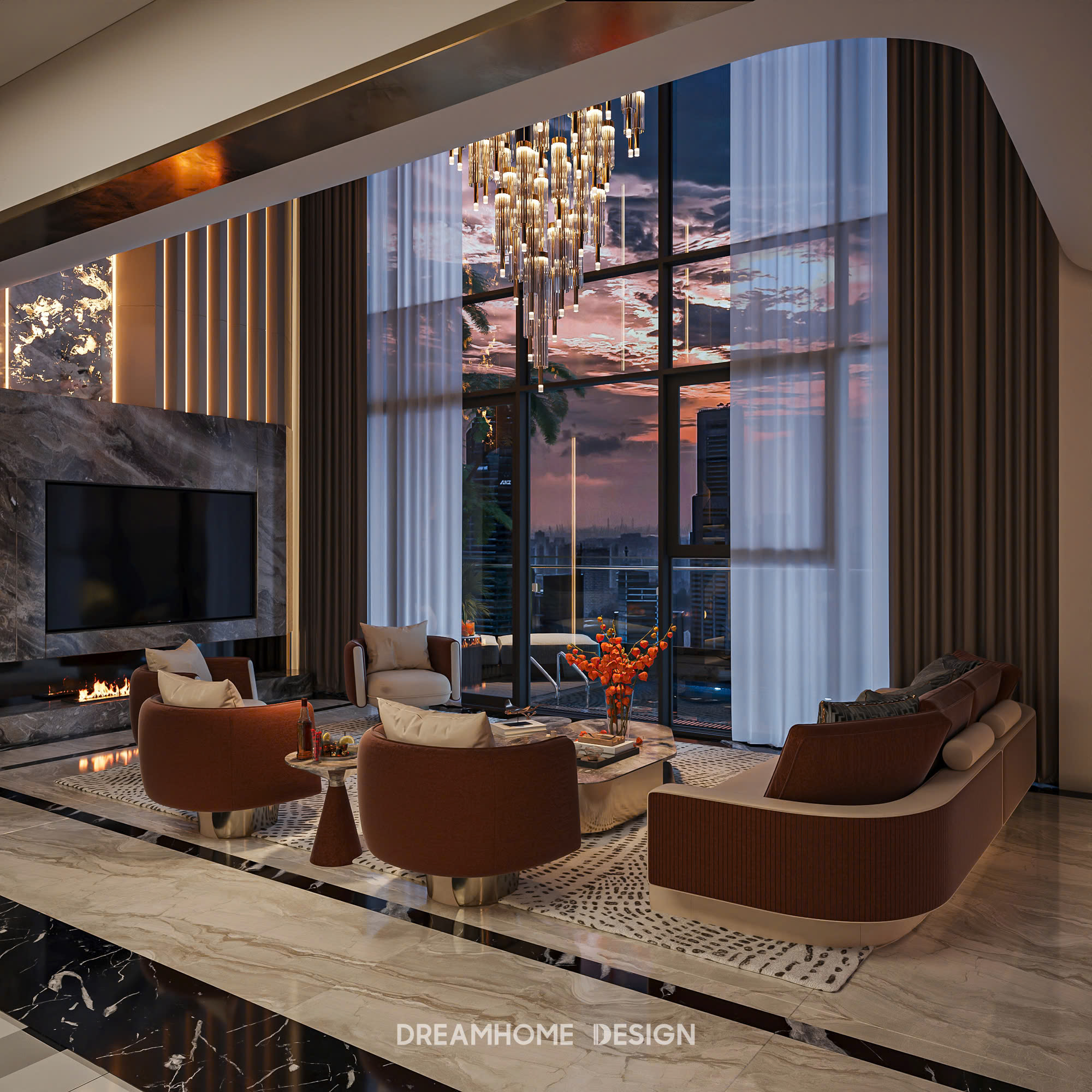 thiết kế nội thất penthouse