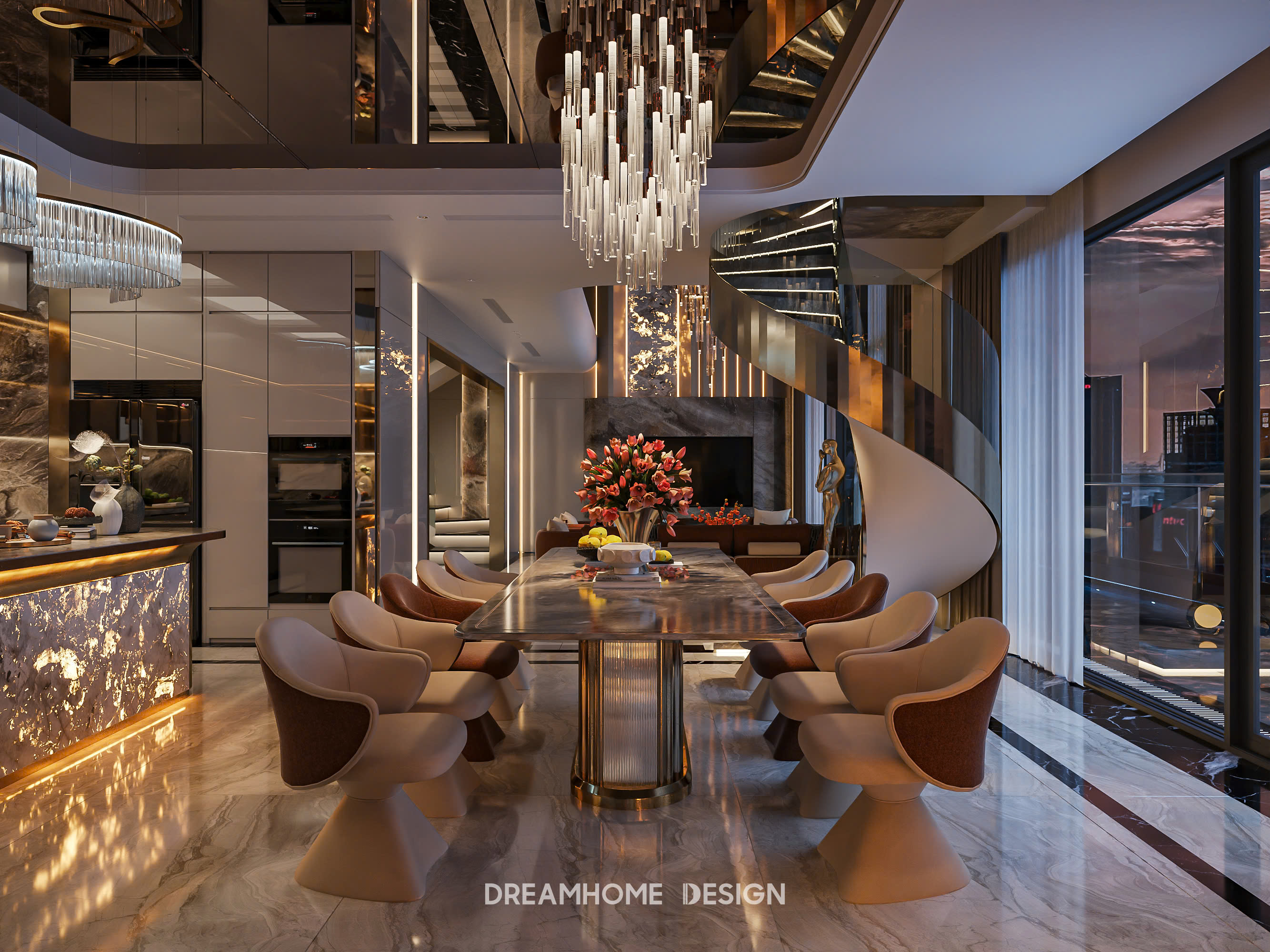 thiết kế nội thất penthouse