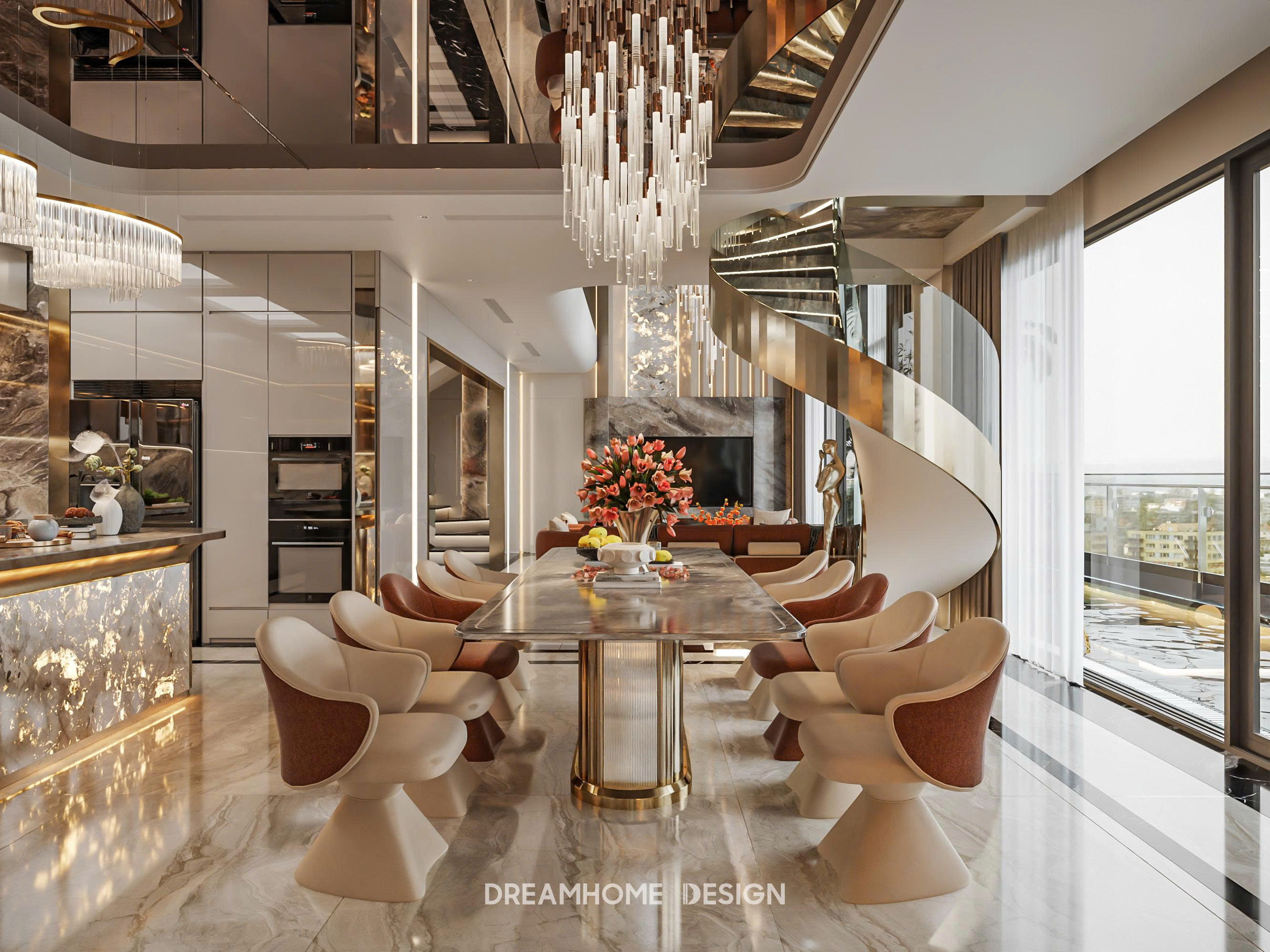 thiết kế nội thất penthouse