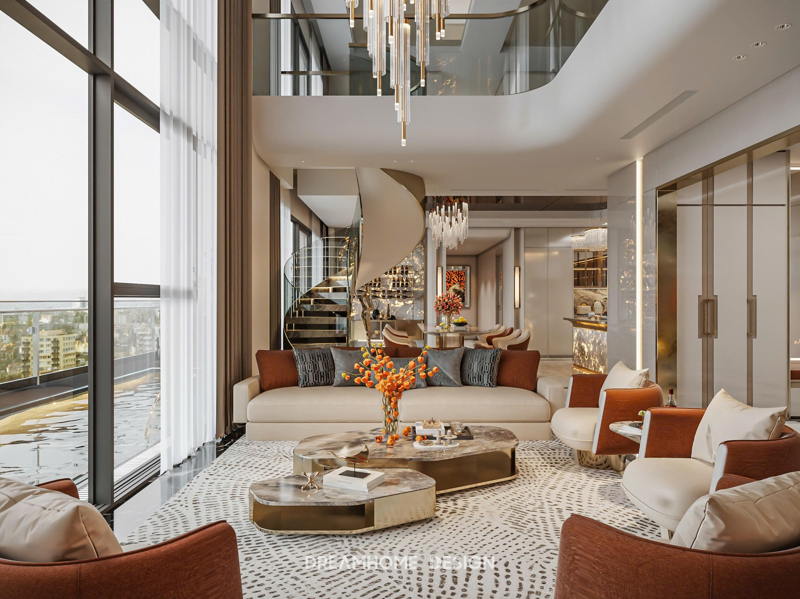 thiết kế nội thất penthouse