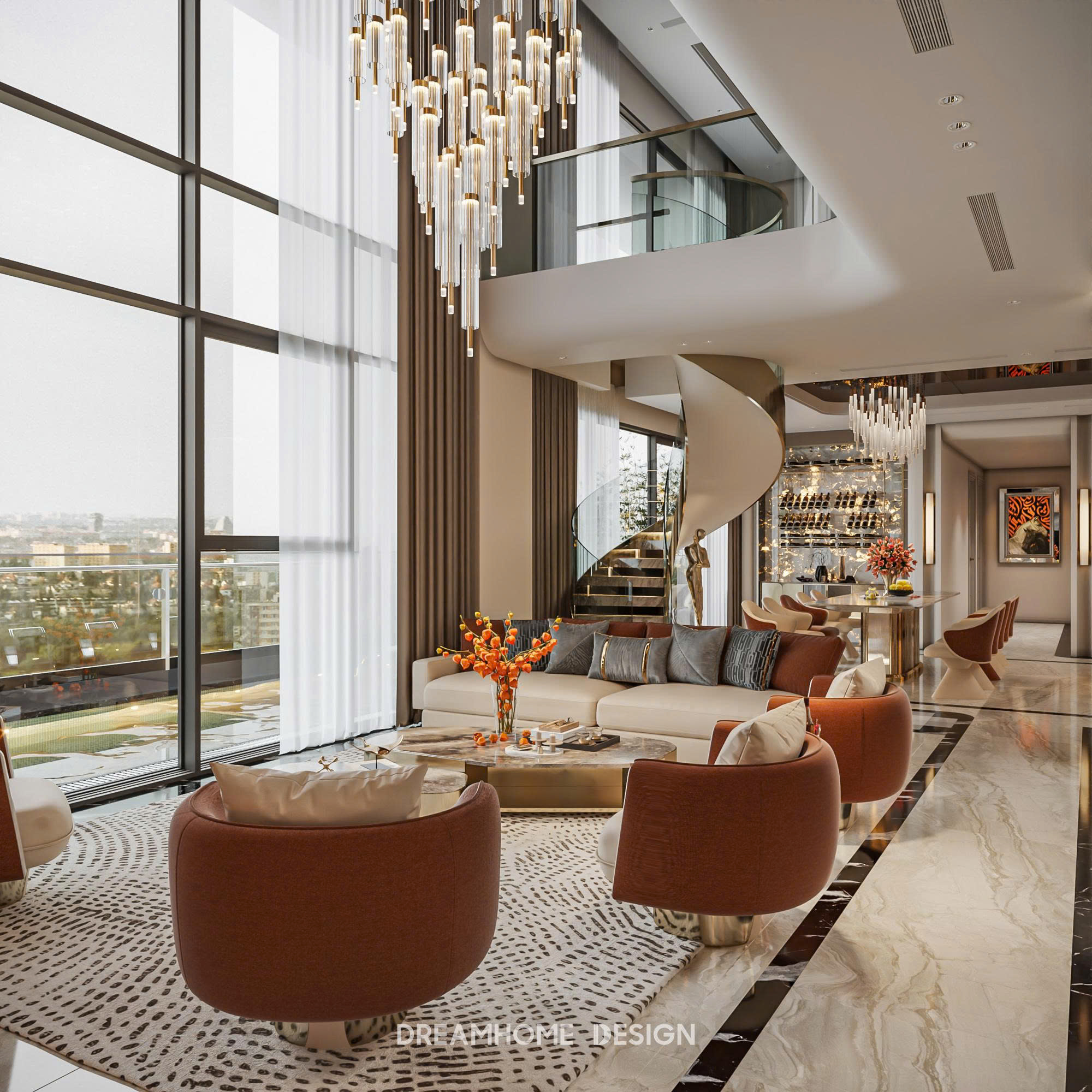 thiết kế nội thất penthouse