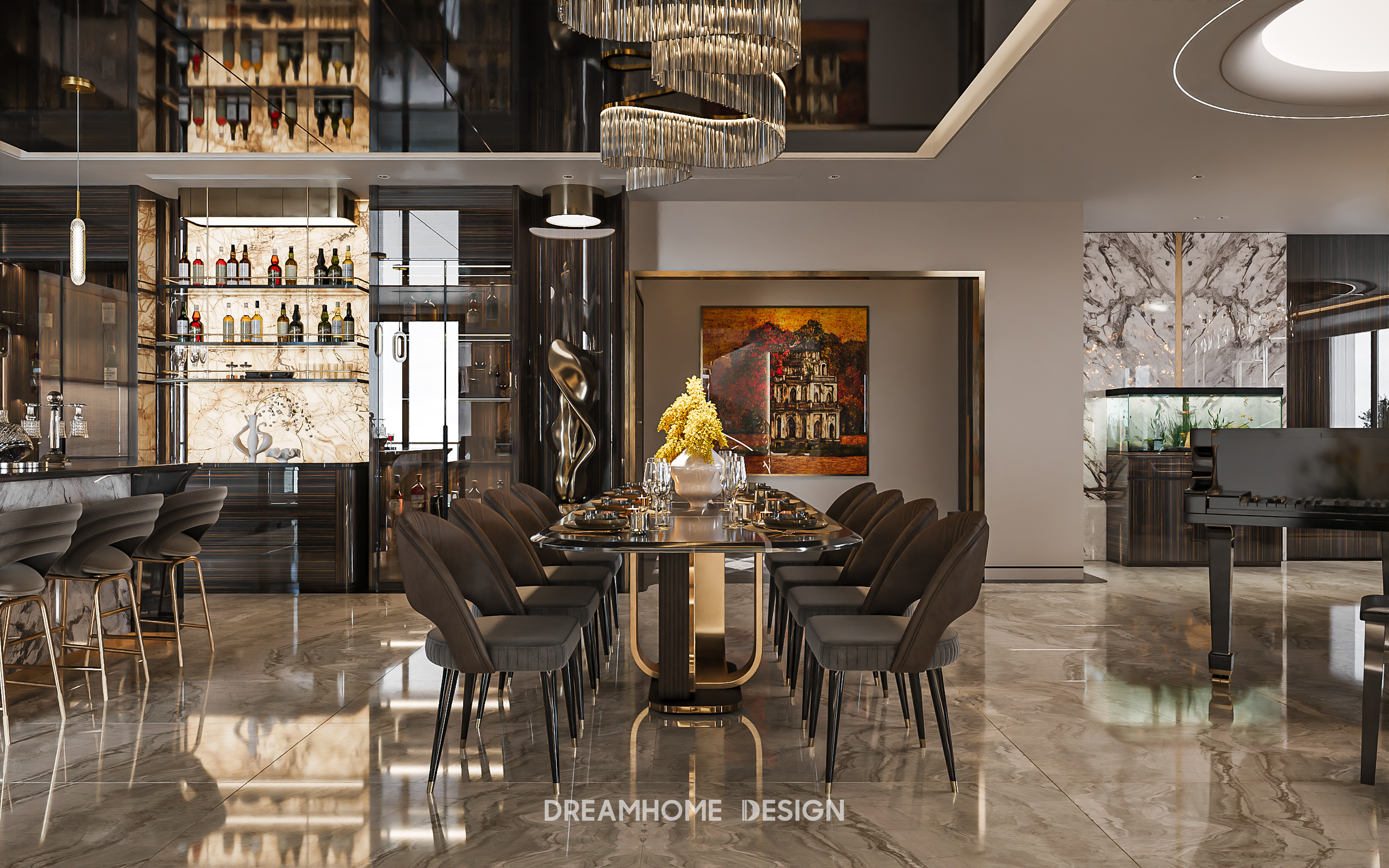 thiết kế nội thất penthouse