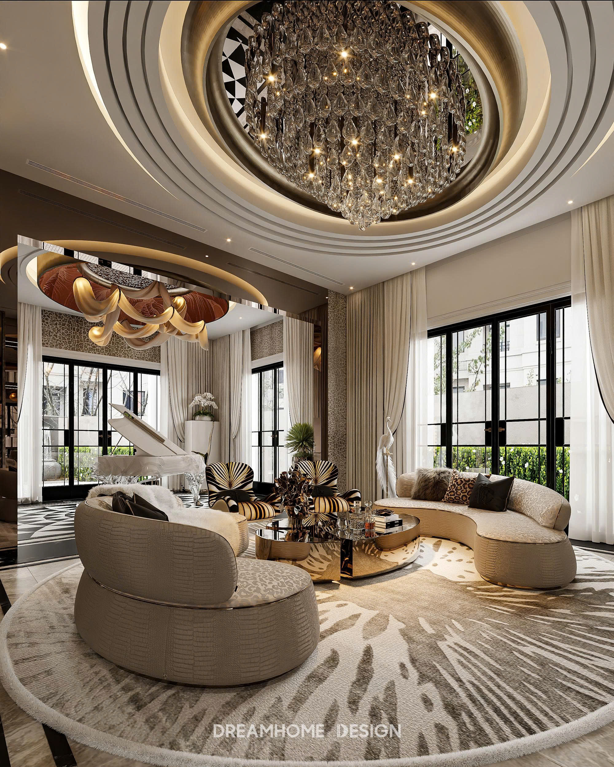 thiết kế nội thất biệt thự Đảo Vua