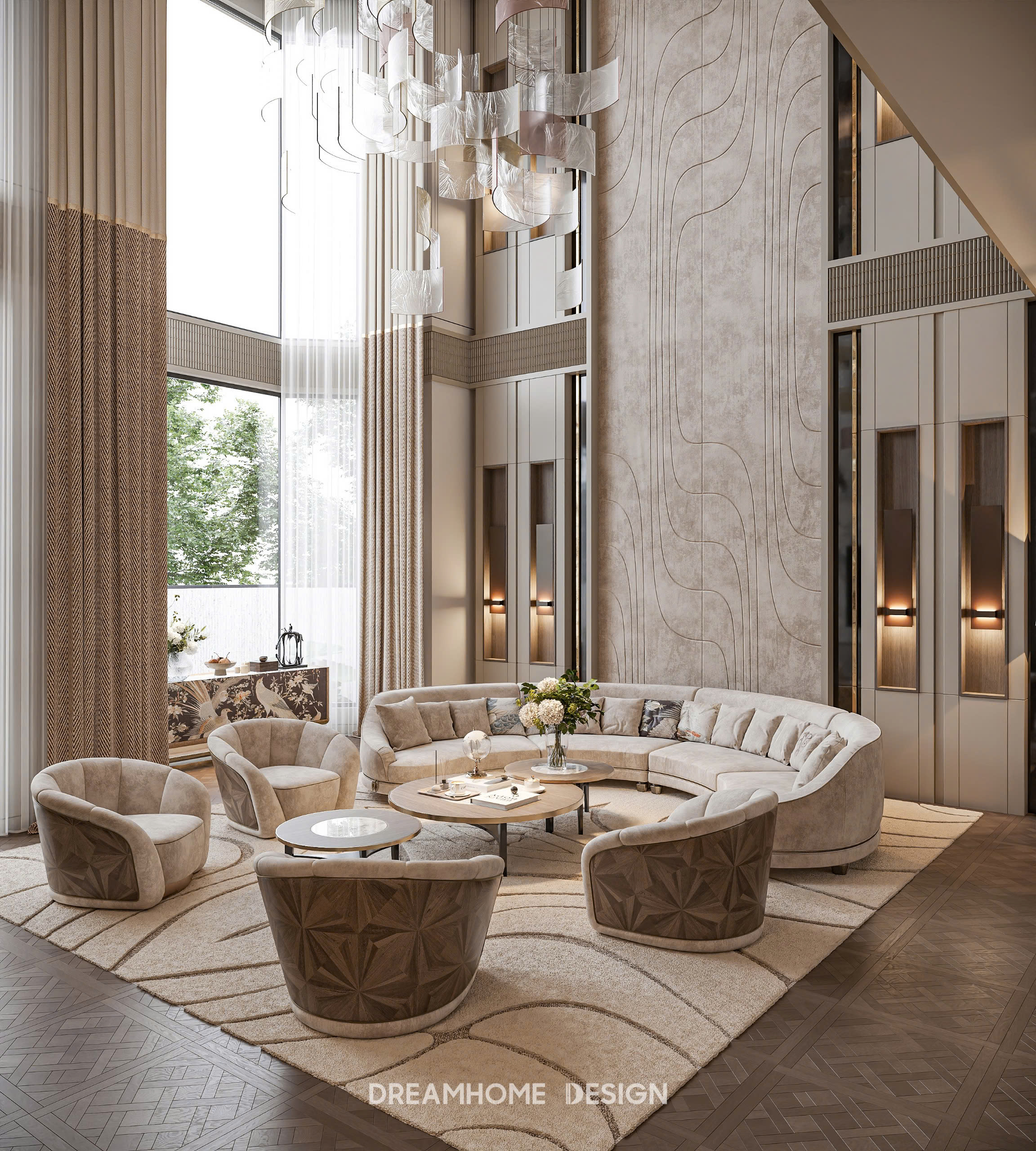 thiết kế nội thất biệt thự Đảo Vua