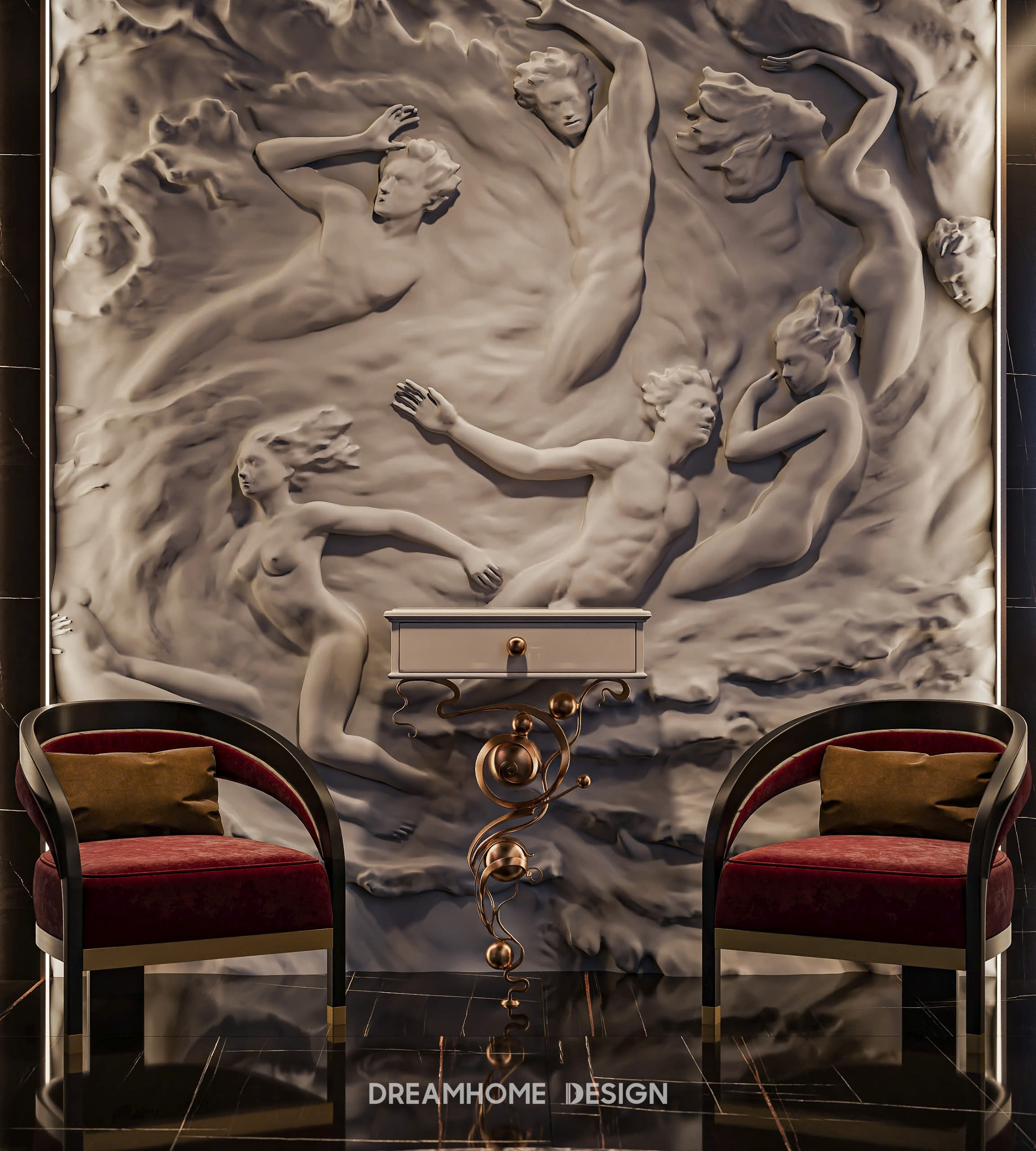 thiết kế nội thất biệt thự Đảo Vua