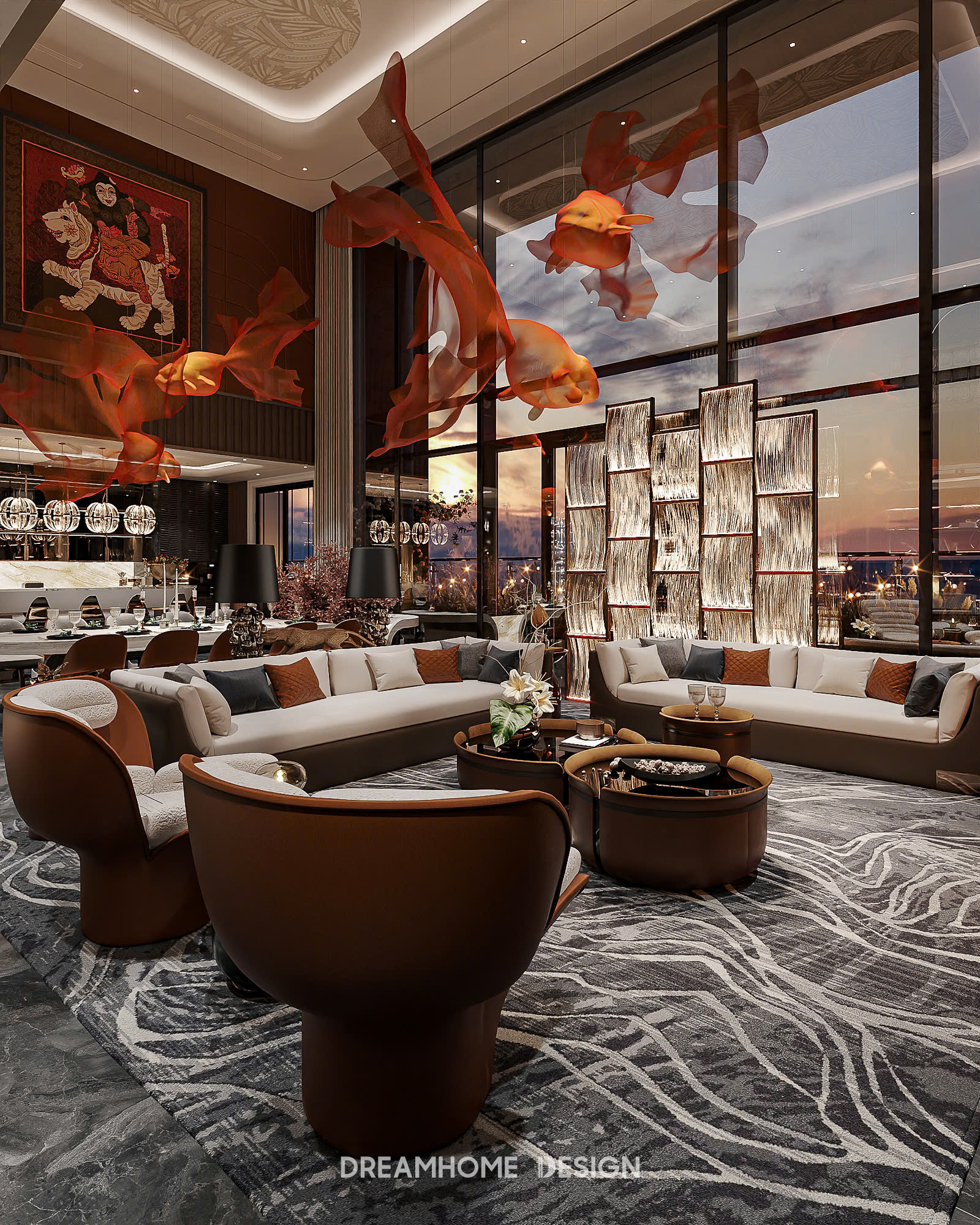 thiết kế nội thất biệt thự Đảo Vua