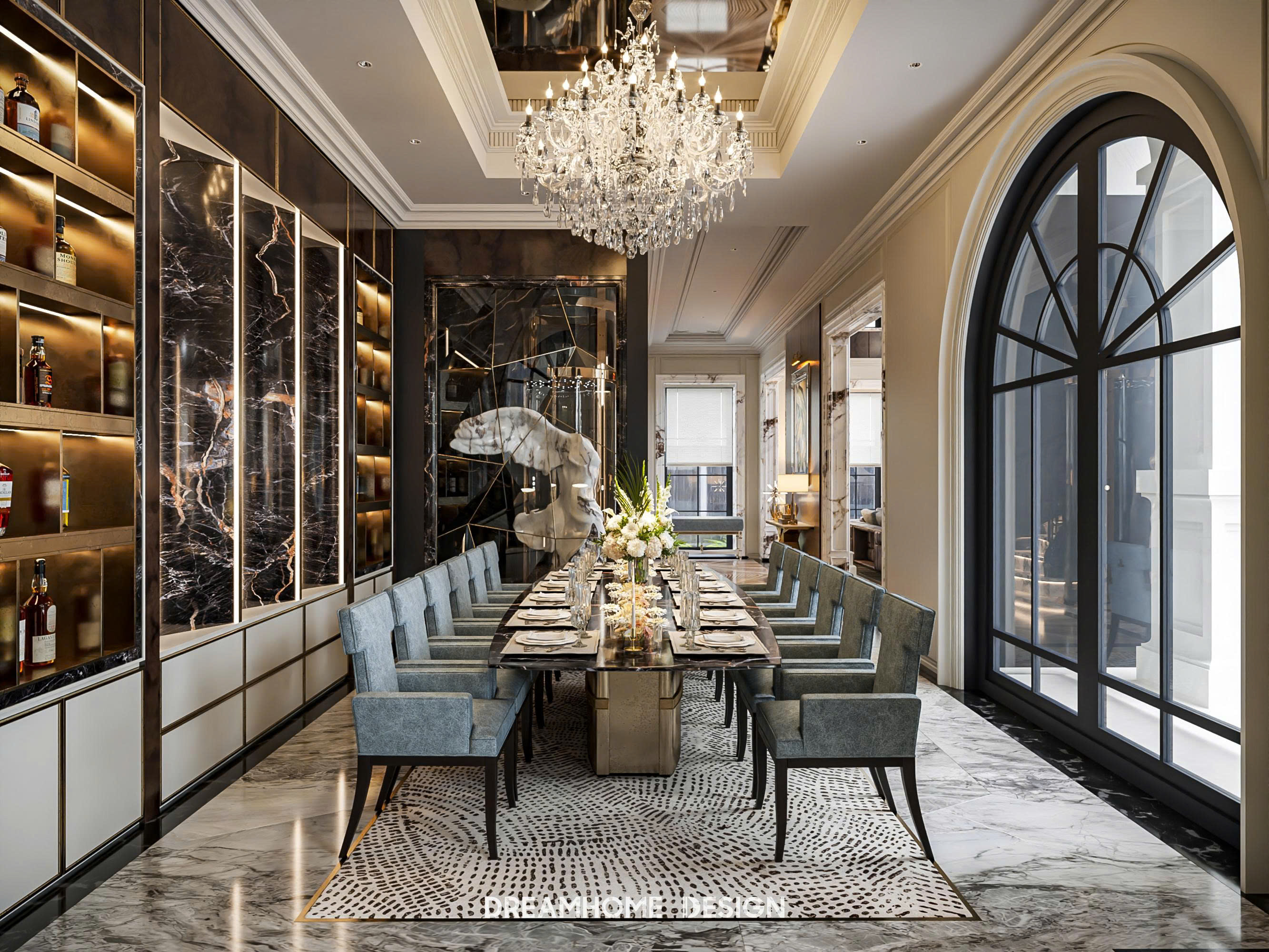 thiết kế nội thất biệt thự Đảo Vua