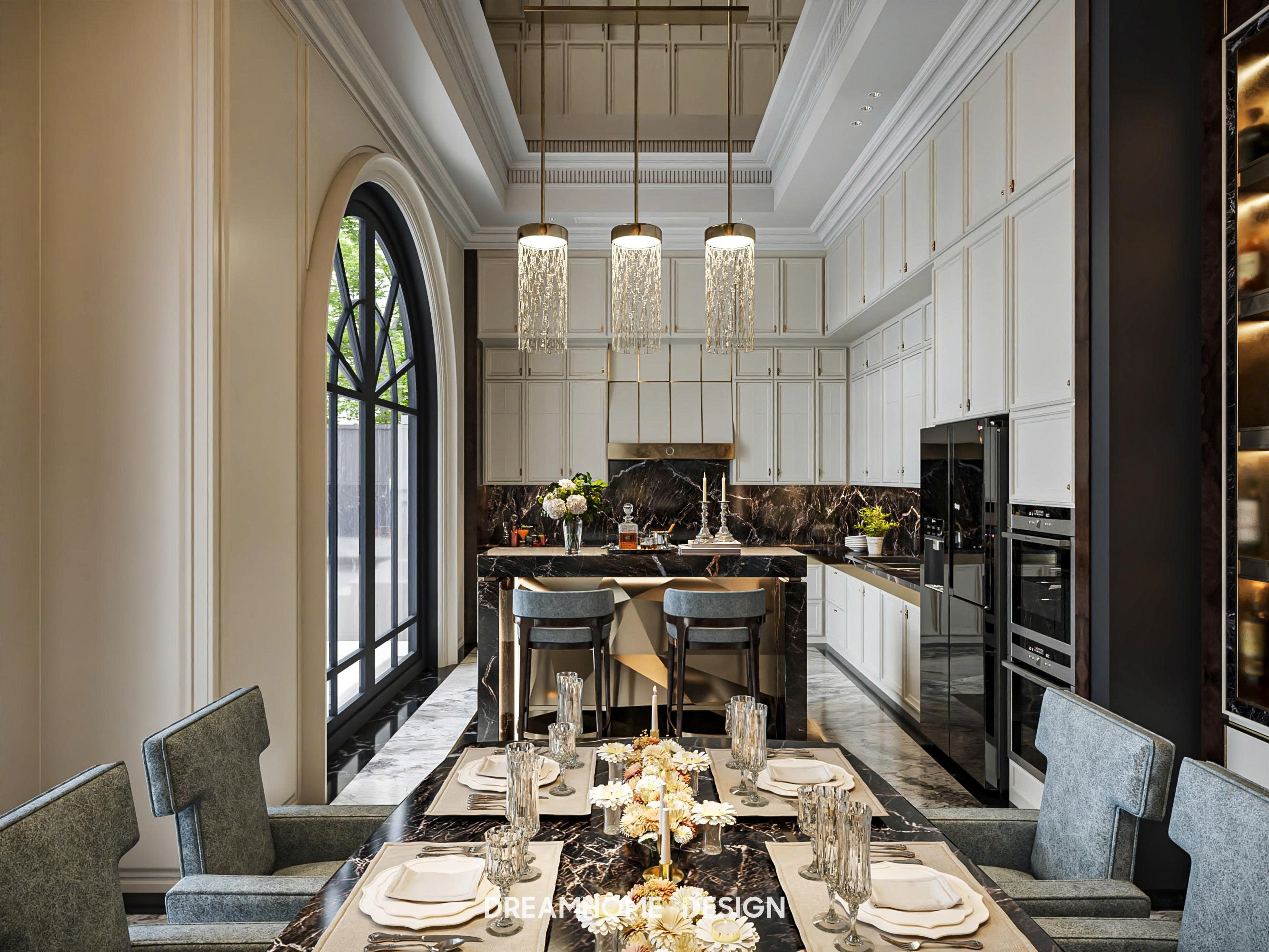 thiết kế nội thất biệt thự Đảo Vua