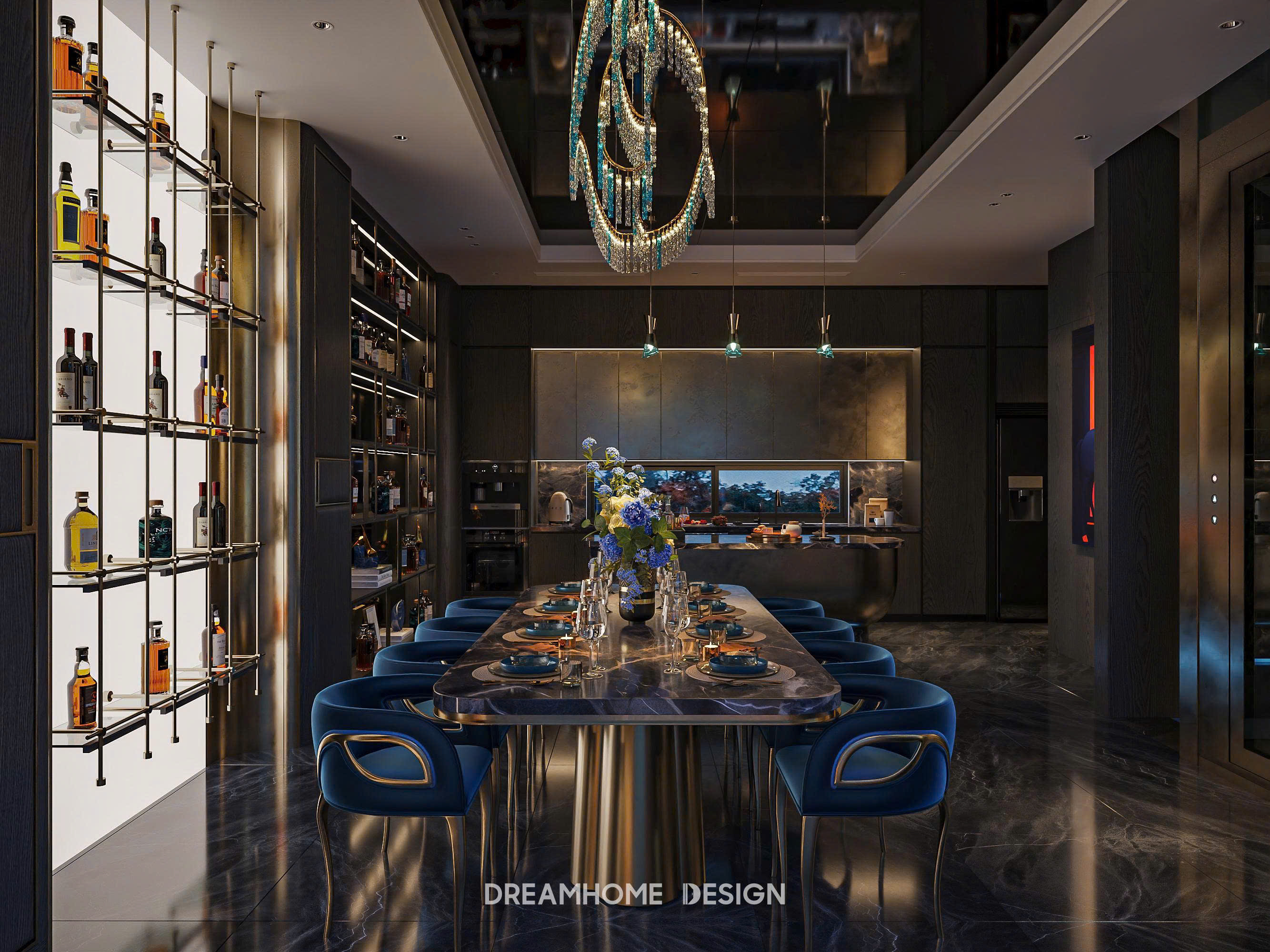 thiết kế nội thất biệt thự Đảo Vua