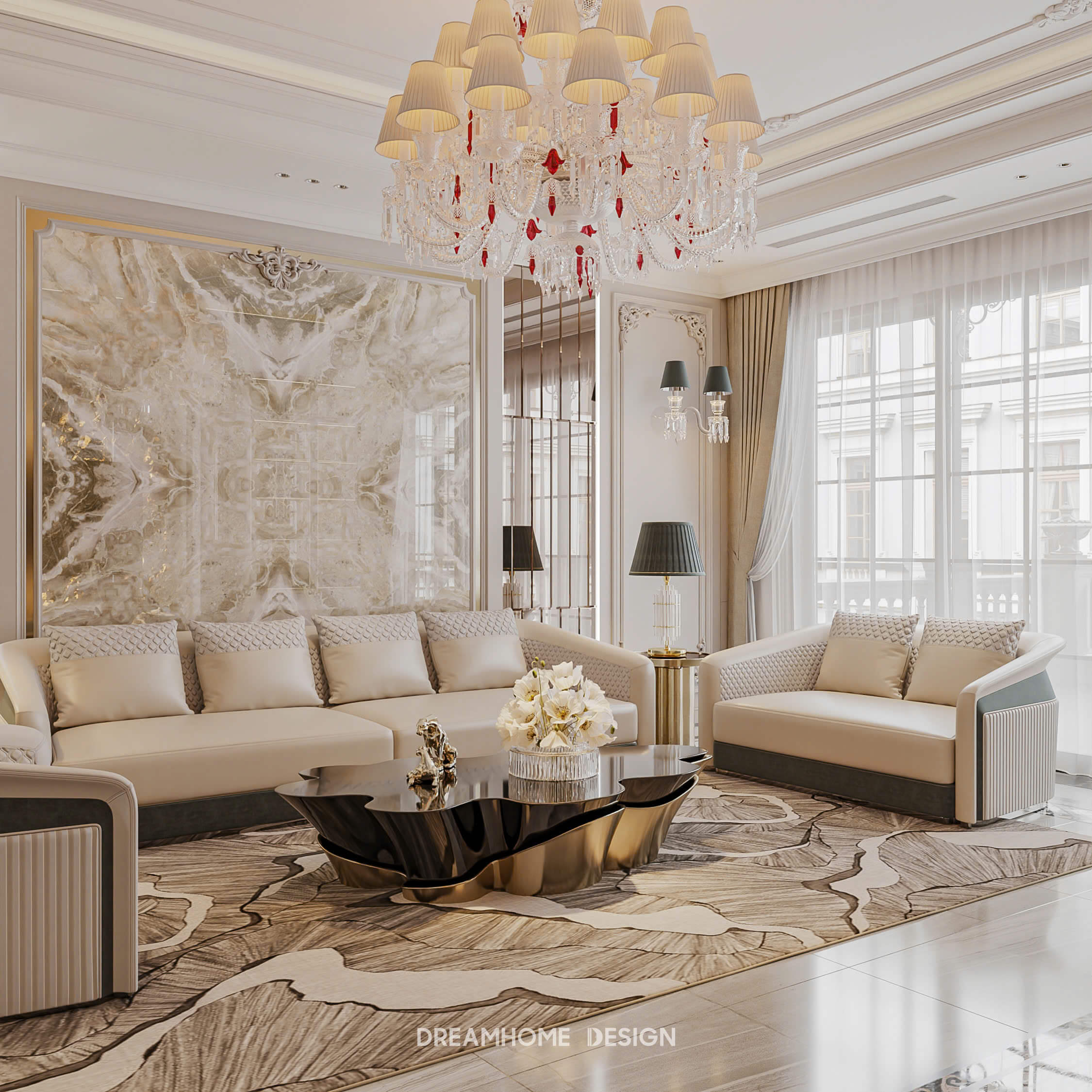 mẫu phòng khách sang trọng