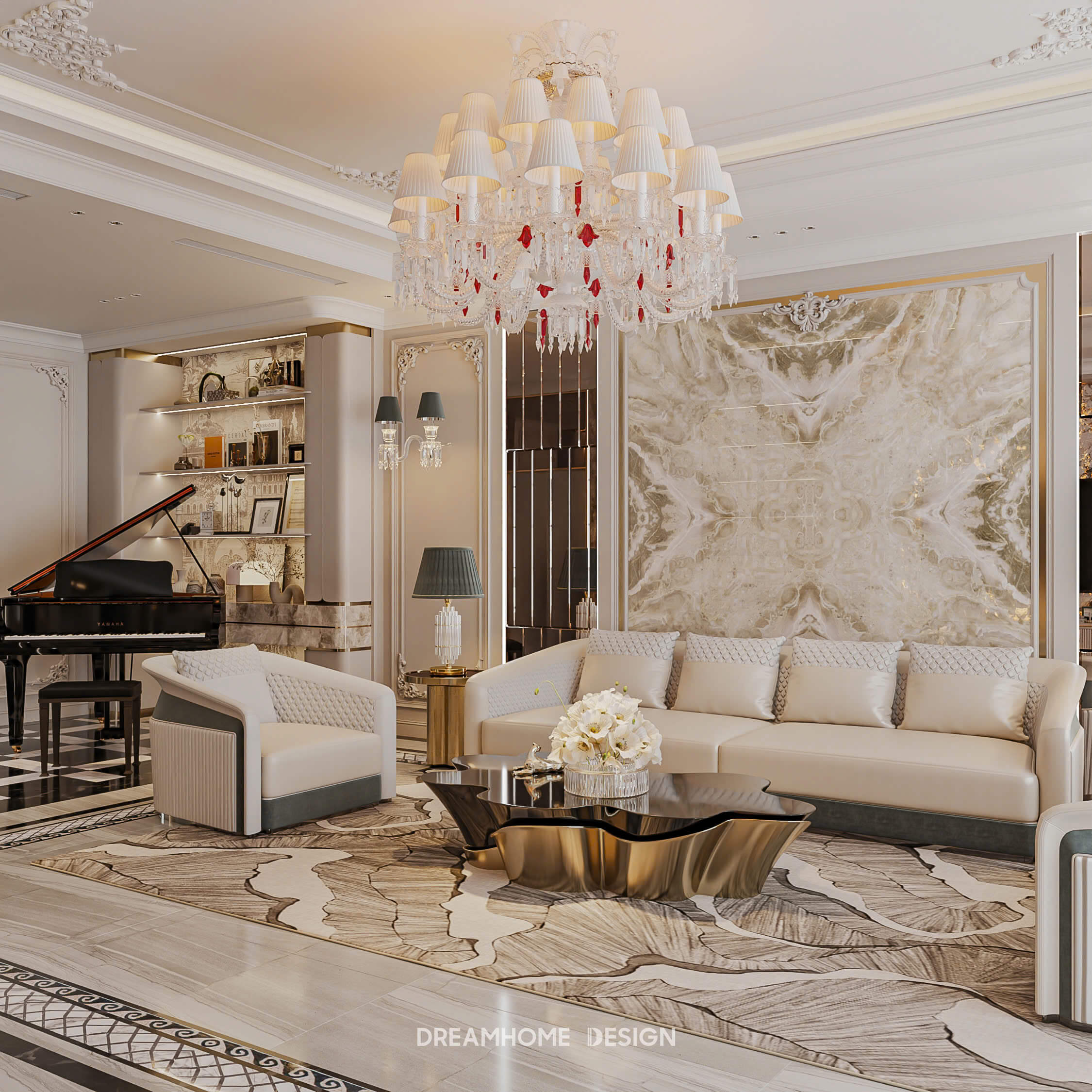 mẫu phòng khách sang trọng