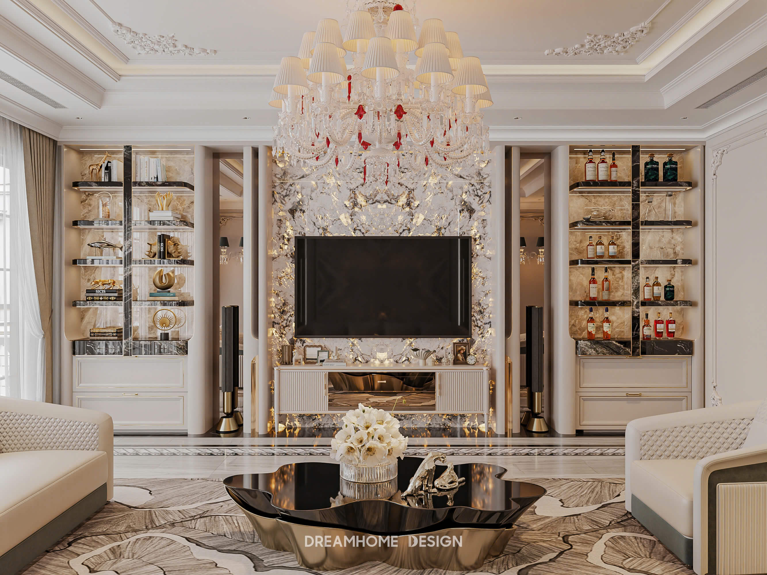 mẫu phòng khách sang trọng