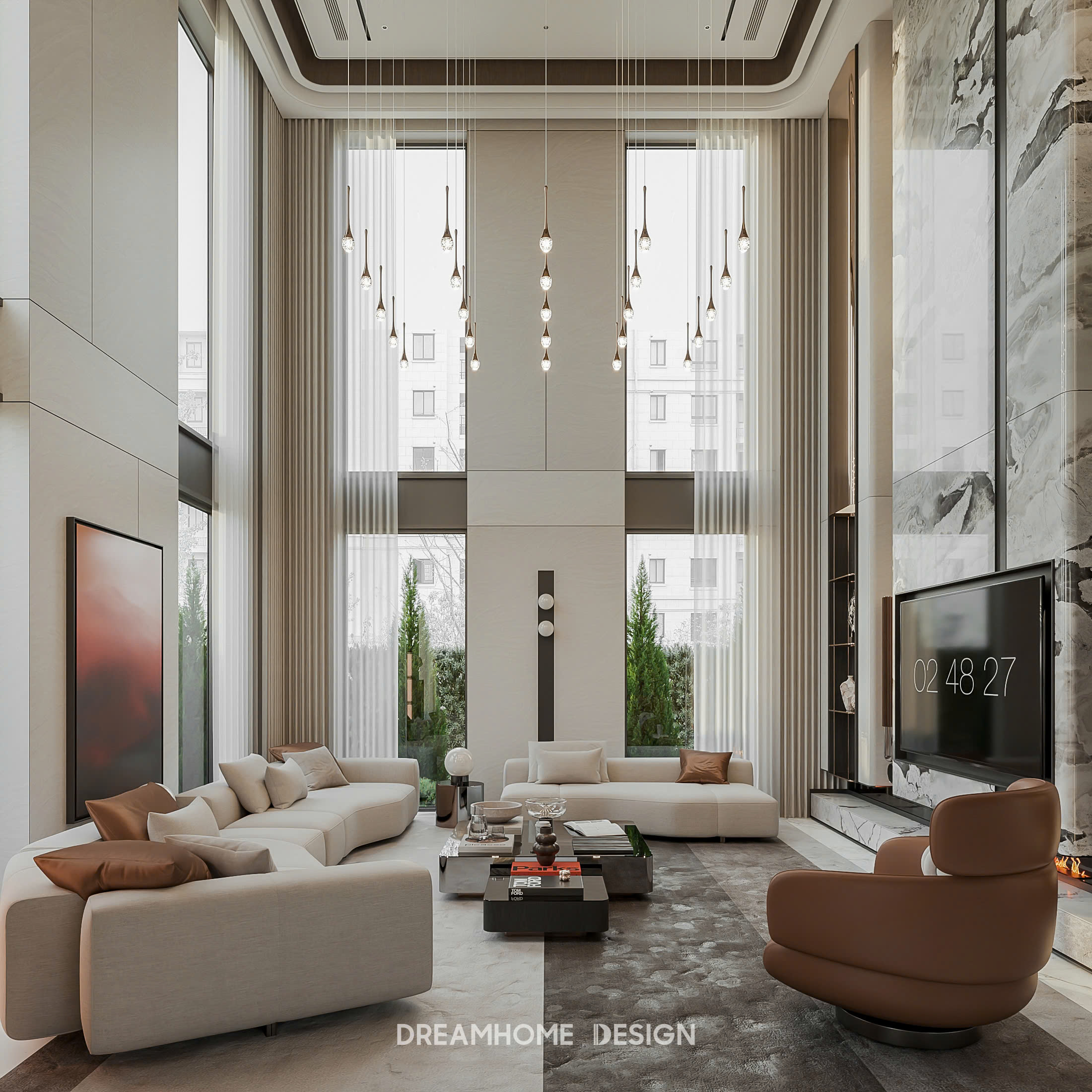 mẫu phòng khách sang trọng