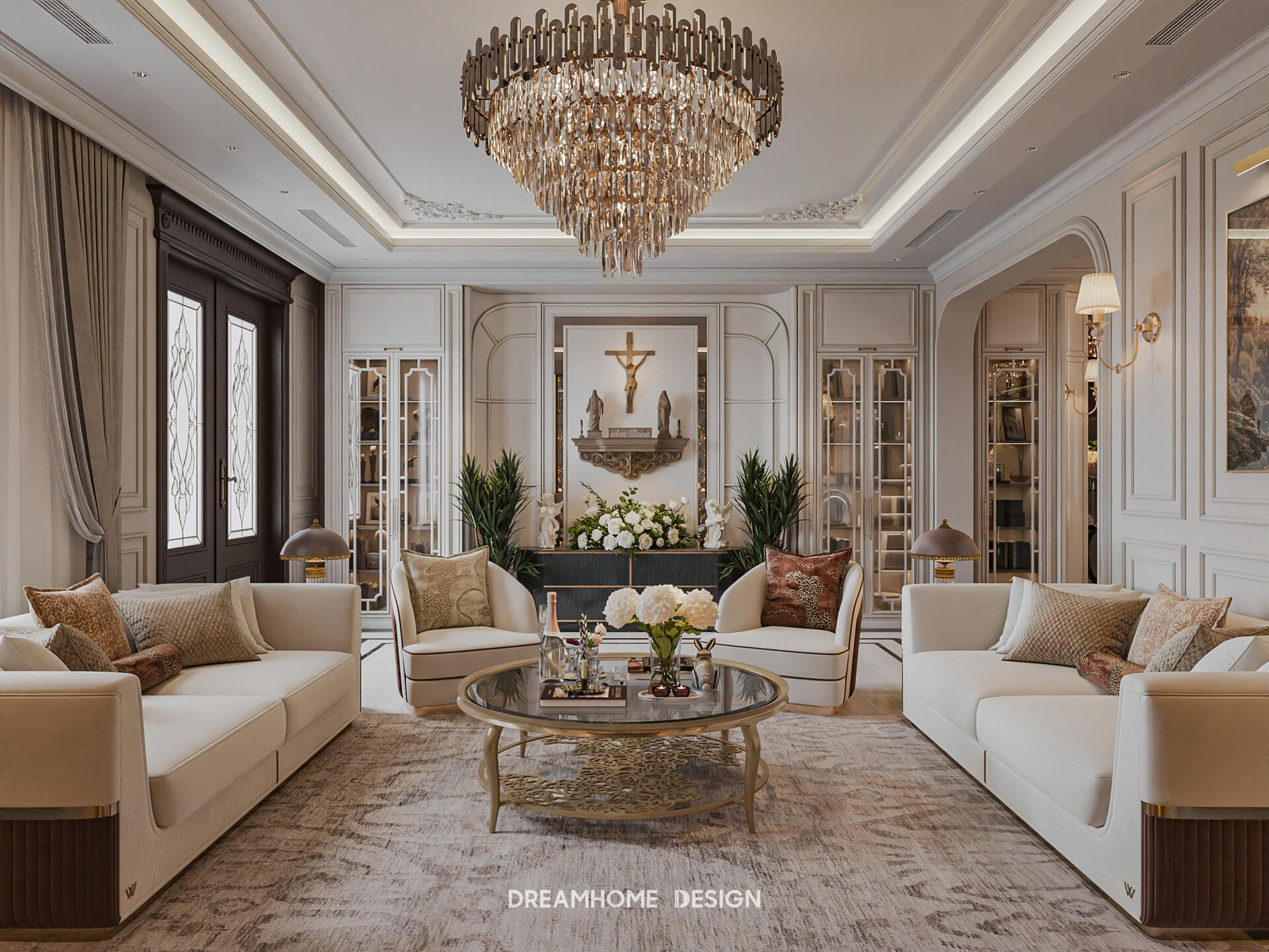 thiết kế nội thất biệt thự vinhomes cổ loa