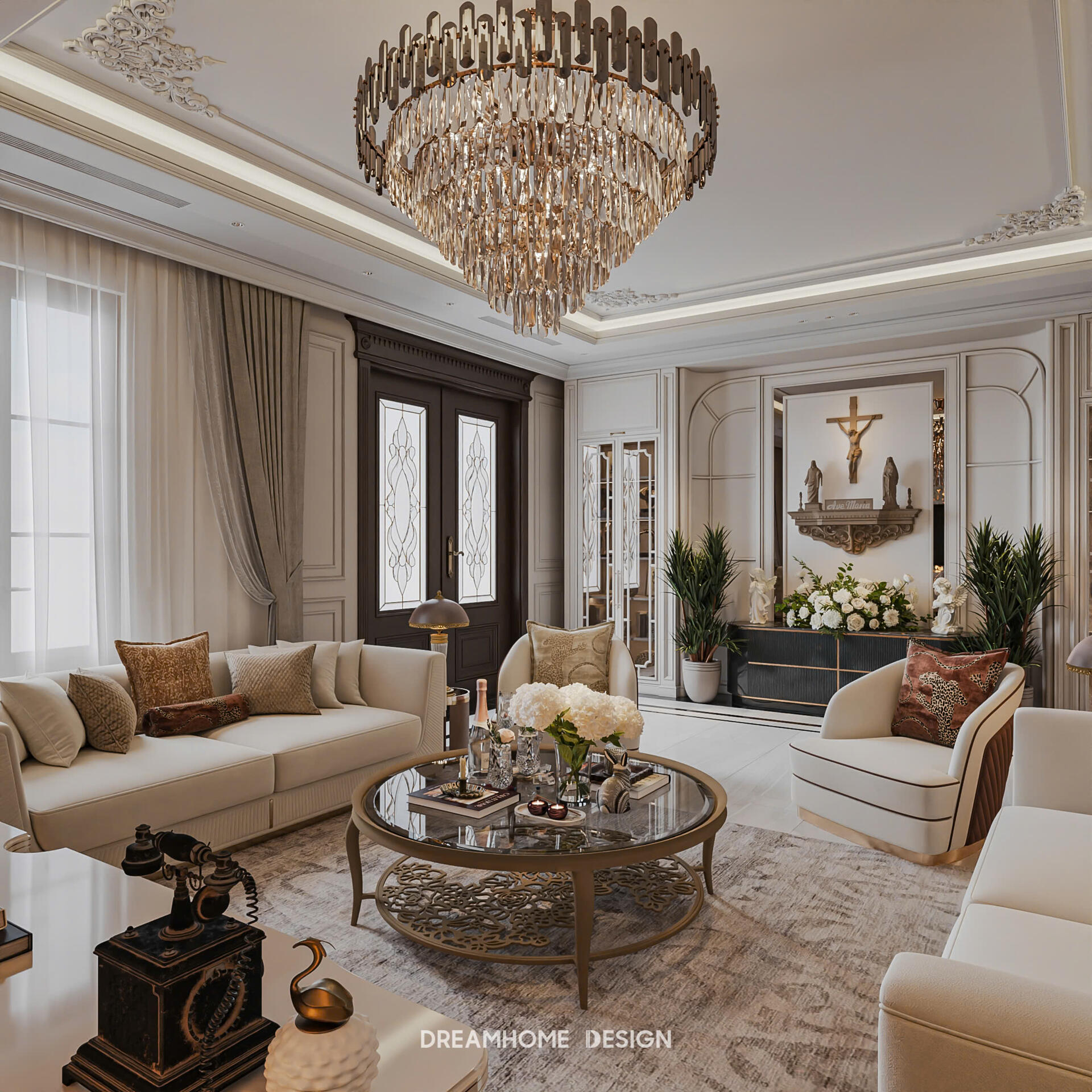 thiết kế nội thất biệt thự vinhomes cổ loa